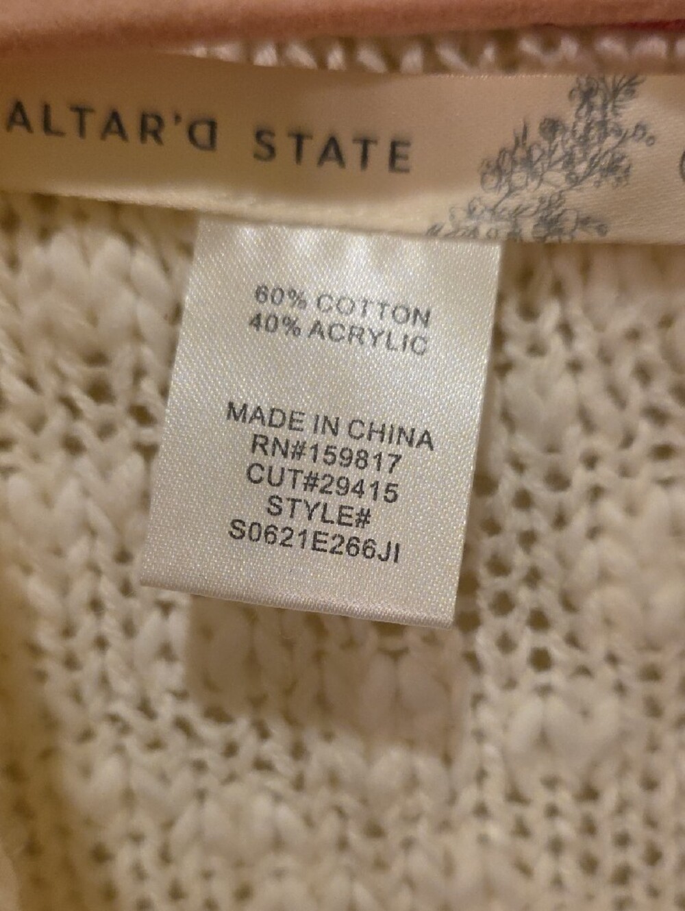 Altar'd State Willa Flag Cardigan - Picture 11 of 13